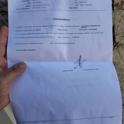 Avant - Modification de texte sur certificat médical