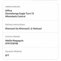 Delivery Label Text Edit