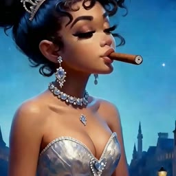 Après - Portrait Élégant avec Fumée de Cigare