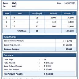 Edit Numbers on Receipt