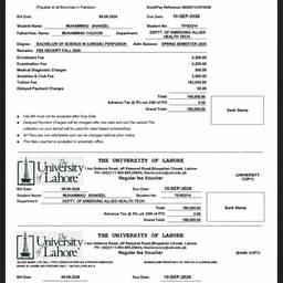 University Fee Voucher Edit
