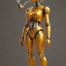 Après - Personnage robot doré