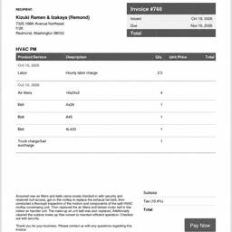 Invoice Pricing Removed