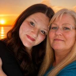 Sunset Portrait Photo Merge