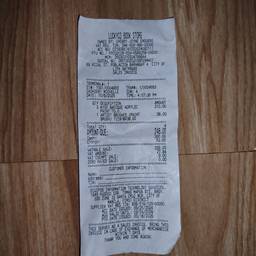 Receipt Amount Editor