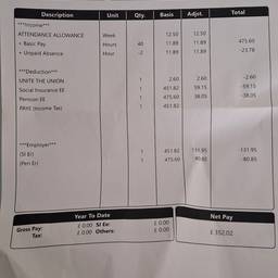 Antes - Actualización de la fecha del recibo de nómina