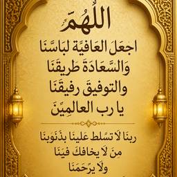 Islamic Prayer Gold Poster