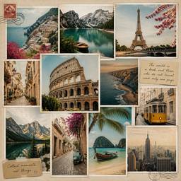 Vintage Travel Collage