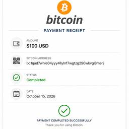 Bitcoin Payment Receipt