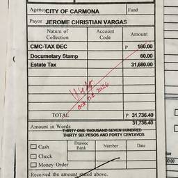 Receipt Number Edit