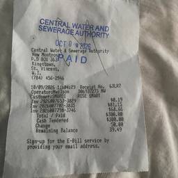 Water Bill Receipt Edit