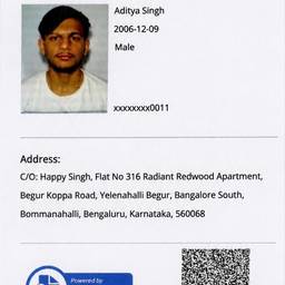 Aadhaar Date Change Edit