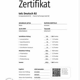 telc B2 Certificate Edit