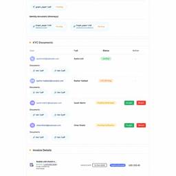 KYC Documents Dashboard UI