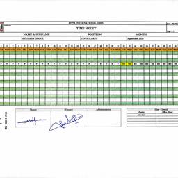 Timesheet Month Edit