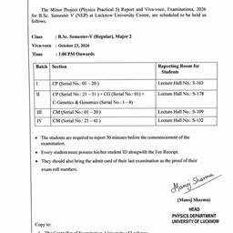 After - Physics Exam Notice Edit
