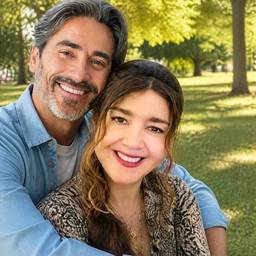 Realistic Park Couple Photo