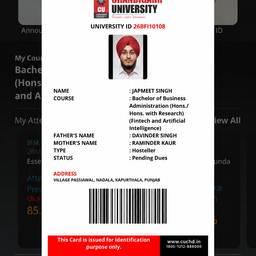 Edit Text on ID Card
