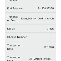 Bank Statement Balance Edit
