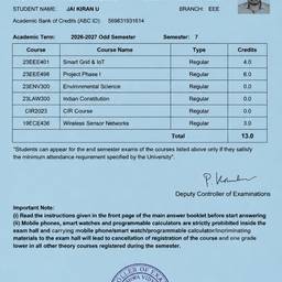 Straighten Admit Card Text