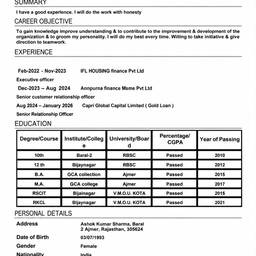 Edit Resume Text AI