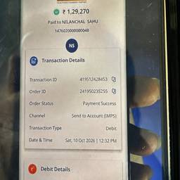 Payment Date & Time Edit