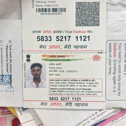 Nachher - Geburtsdatum auf Aadhaar-Karte bearbeiten