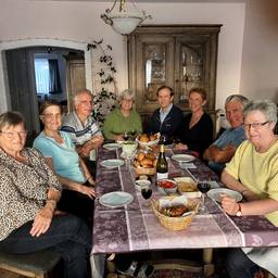 Family Dinner Photo Composite