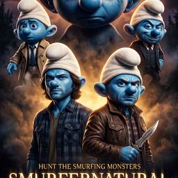 Supernatural Smurf Parody Poster