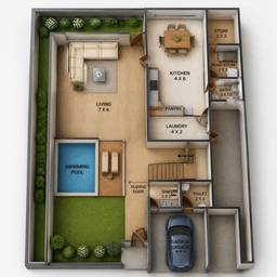 3D Floor Plan Render