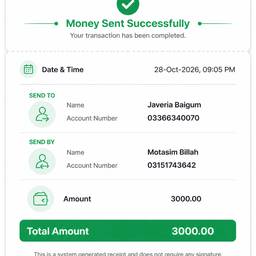 EasyPaisa Payment Receipt