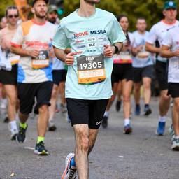 Centered Marathon Runner