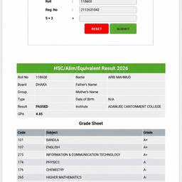 HSC Result Grade Editor