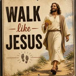 Walk Like Jesus Taco Sign