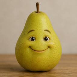 Smiling Pear Character