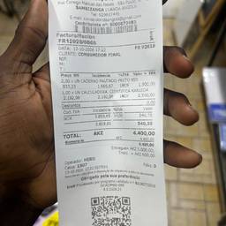 Avant - Reçu de magasin modifié