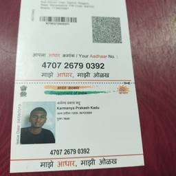 Antes - Edición de Dirección Aadhaar
