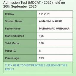 After - Edit Exam Result Card