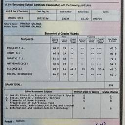Change Name on Marksheet
