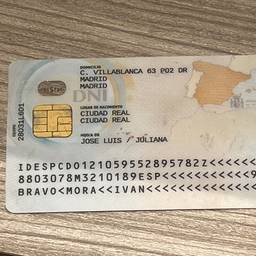 Vorher - Geburtsort im spanischen DNI bearbeiten