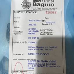 University Invoice Edit