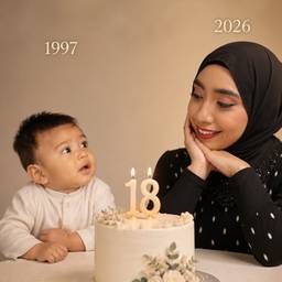 Baby to Adult Birthday Split