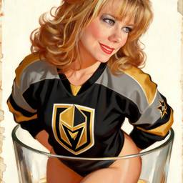Après - Affiche Sportive Pin-Up Vintage