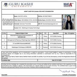After - University Admit Card Edit