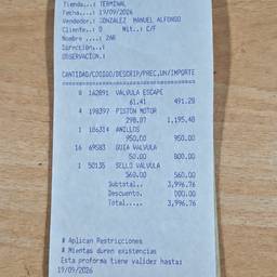 Edit Receipt Numbers