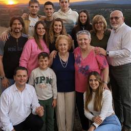 Nachher - Sonnenuntergang Familienfoto Zusammenfügen