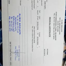 Medical Certificate Date Change