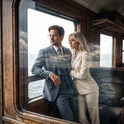 Double Exposure Couple Portrait