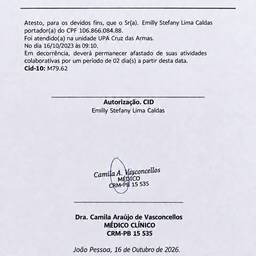 Medical Certificate Text Fix