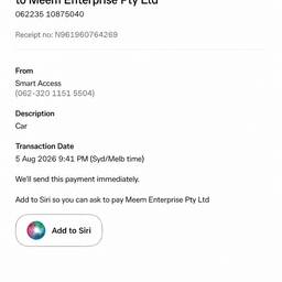 Receipt Amount Editor